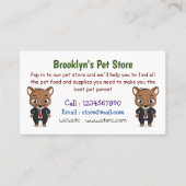 かわいいネズミの漫画イラストレーション 名刺 (正面)