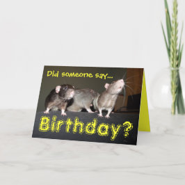 かわいいネズミの誕生日カード カード