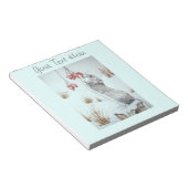 かわいいネズミの赤い果実の雪のシーン野生動物 ノートパッド (アングル)