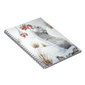 かわいいネズミの雪のシーン季節の野生動物 ノートブック (右側)