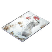 かわいいネズミの雪のシーン季節の野生動物 ノートブック (左側)