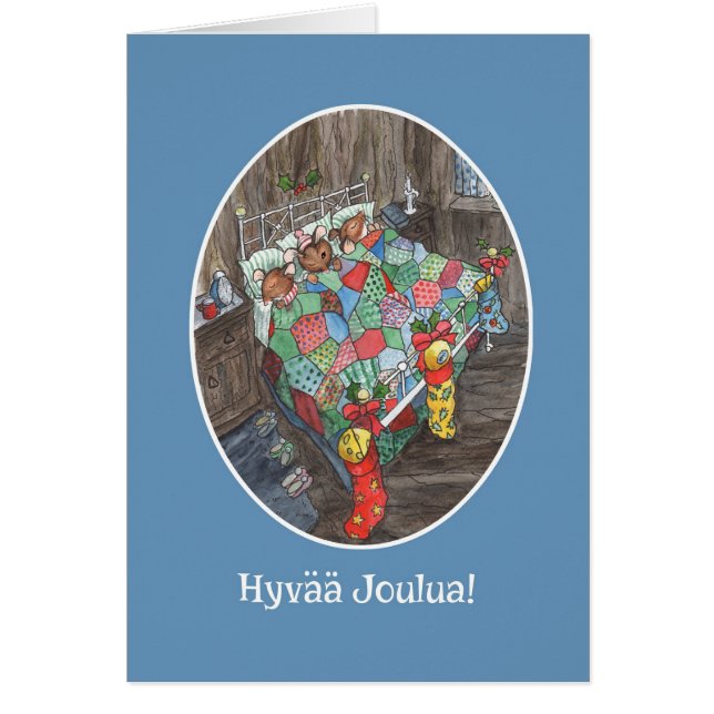 かわいいネズミクリスマスストッキングフィンランド式あいさつ (正面)