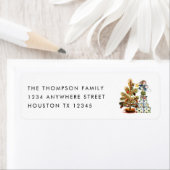 かわいいネズミクリスマスツリー名差出人住所 ラベル (インサイチュ)