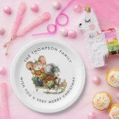 かわいいネズミズスレイメリークリスマス ペーパープレート (パーティー)