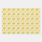 かわいいネズミタイル模様 ラッピングペーパーシート (正面2)