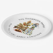 かわいいネズミメリークリスマスツリー名 ペーパープレート (アングル)