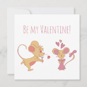 かわいいネズミ記念日/バレンタインデー カード (正面)