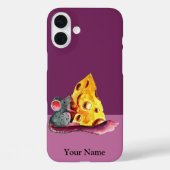 かわいいネズミ食べのチーズケースiphone Case-Mate iPhoneケース (裏面)