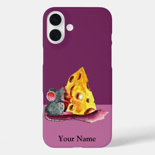 かわいいネズミ食べのチーズケースiphone Case-Mate iPhoneケース (裏面)