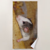 かわいいネズミ ビーチタオル (正面)