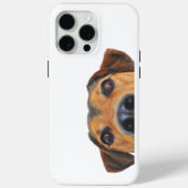 かわいいノジーの犬が覗き込む | おもしろいヴィンテージ電話Ca Case-Mate iPhoneケース (裏面)