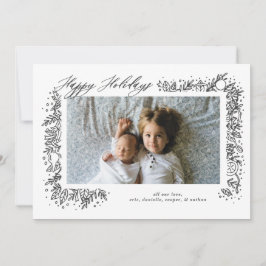 かわいいノスタルジックオーナメントガーランドホリデー シーズンカード