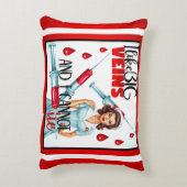 かわいいノスタルジックナース私はビッグ静脈が好き アクセントクッション (裏面(縦))