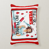 かわいいノスタルジックナース私はビッグ静脈が好き アクセントクッション (正面(垂直))