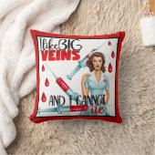 かわいいノスタルジックナース私はビッグ静脈が好き クッション (ブランケット)