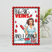 かわいいノスタルジックナース私はビッグ静脈が好き サンキューカード (スタンド正面)