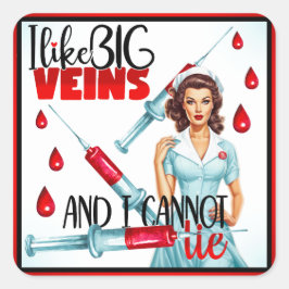 かわいいノスタルジックナース私はビッグ静脈が好き スクエアシール