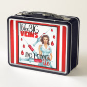 かわいいノスタルジックナース私はビッグ静脈が好き メタルランチボックス (裏面)