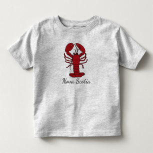 かわいいノバスコシアのロブスターのビーチのワイシャツ トドラーTシャツ