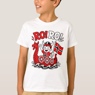 かわいいノルウェーのバイキングのカートゥーンの子供S Tシャツ