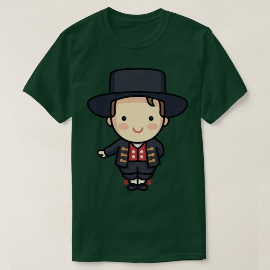 かわいいノルウェー伝統的の少年 Tシャツ (デザイン正面)