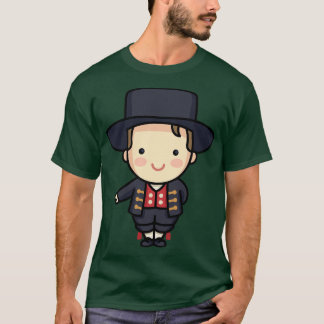 かわいいノルウェー伝統的の少年 Tシャツ