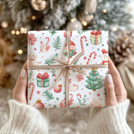 かわいいノルディッククリスマスラッピング紙 ラッピングペーパー