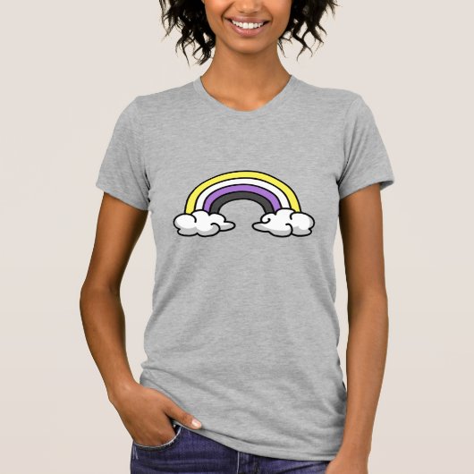 かわいいノンバイナリー レインボー Tシャツ (正面)