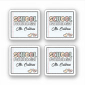 かわいいノート紙スクール心理学者 シール (正面)