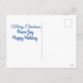 かわいいノームと雪だるまがクリスマスを祝っている シーズンポストカード (裏面)