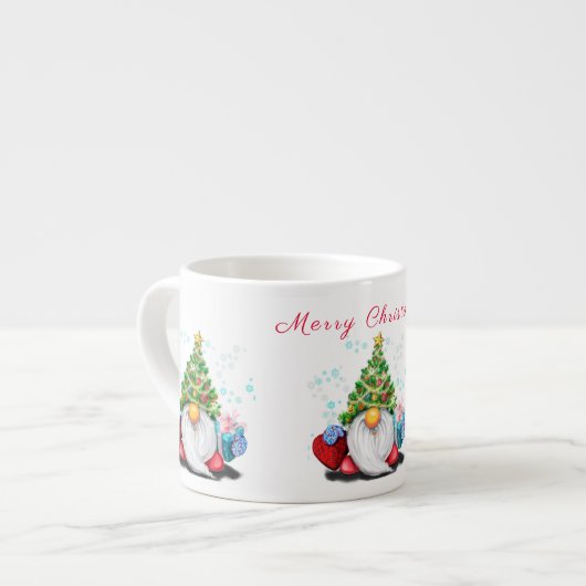 かわいいノームのクリスマスマグカップ エスプレッソカップ (正面左)