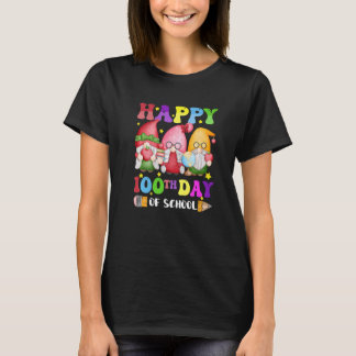 かわいいノームの先生と子供たち 100日目の学校おめでとう Tシャツ