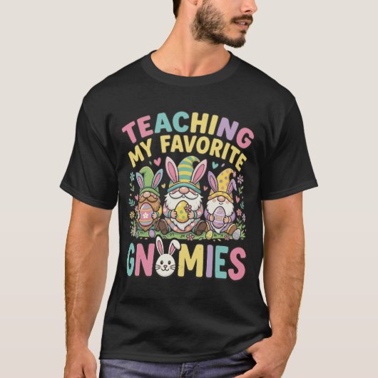 かわいいノームの先生デザインの教育 Tシャツ (正面)