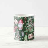 かわいいノームの水彩クリスマスパターン コーヒーマグカップ (中央)
