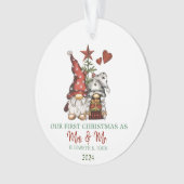 かわいいノームもみの木 私たちの最初のクリスマス オーナメント (正面)