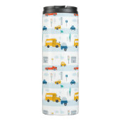 かわいいハイウェイ車のパターン タンブラー (裏面)