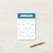 かわいいハイウェイ車のパターン ポストイット (デスク上)