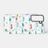 かわいいハイウェイ車のパターン SAMSUNG GALAXYケース (裏面横)