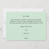 かわいいハイキングクマとカブスの父の日のカード シーズンカード (裏面)