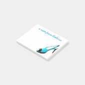 かわいいハイヒールの靴のターコイズ ポストイット (アングル)