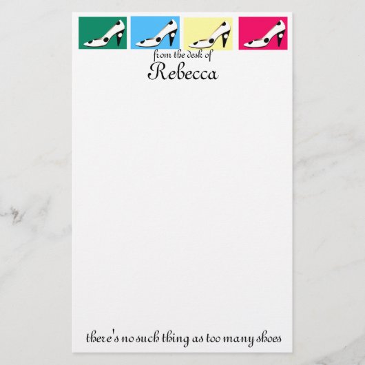 かわいいハイヒールは文房具に蹄鉄を打ちます 便箋 (正面)