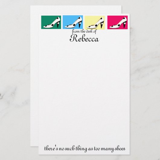 かわいいハイヒールは文房具に蹄鉄を打ちます 便箋 (正面/裏面)