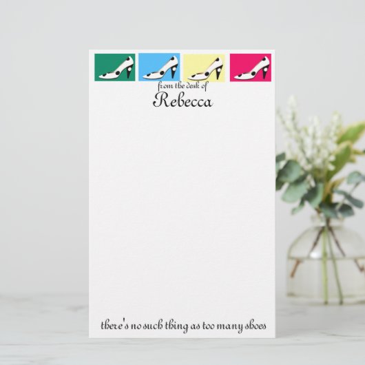 かわいいハイヒールは文房具に蹄鉄を打ちます 便箋 (スタンド正面)