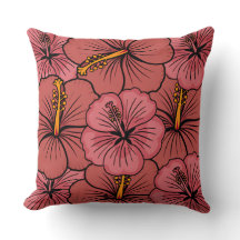 かわいいハイビスカス模様