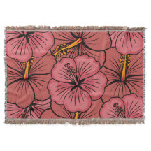 かわいいハイビスカス模様