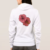 かわいいハイビスカス模様 パーカ (裏面)