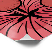 かわいいハイビスカス模様 ポスター (コーナー)