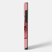 かわいいハイビスカス模様 iPhoneケース (左側面)
