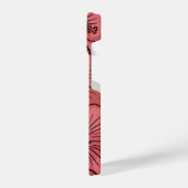 かわいいハイビスカス模様 iPhoneケース (左側面)