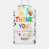 かわいいハイファイブのギフトラベル ギフトタグ (正面)